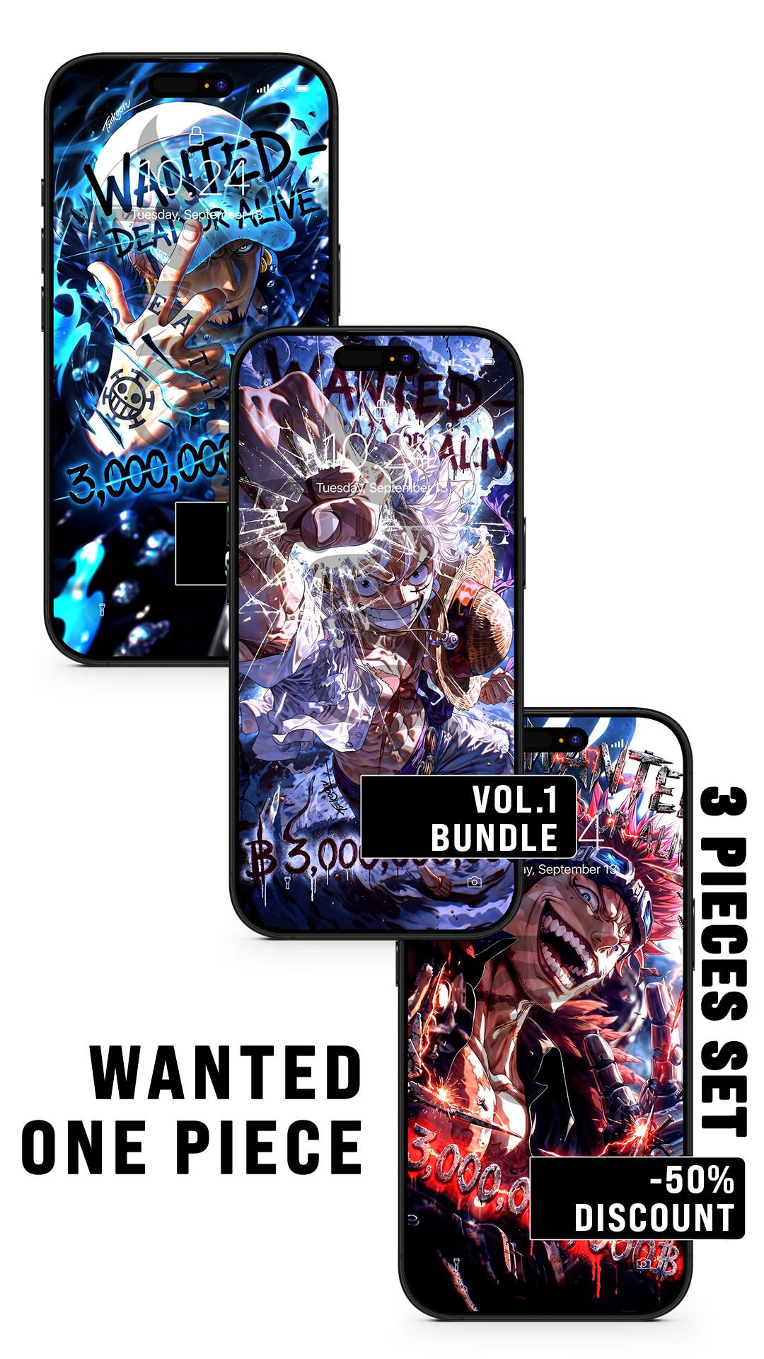 BUNDLE - WANTED DEAD OR ALIVE VOL.1 — One Piece — Pack