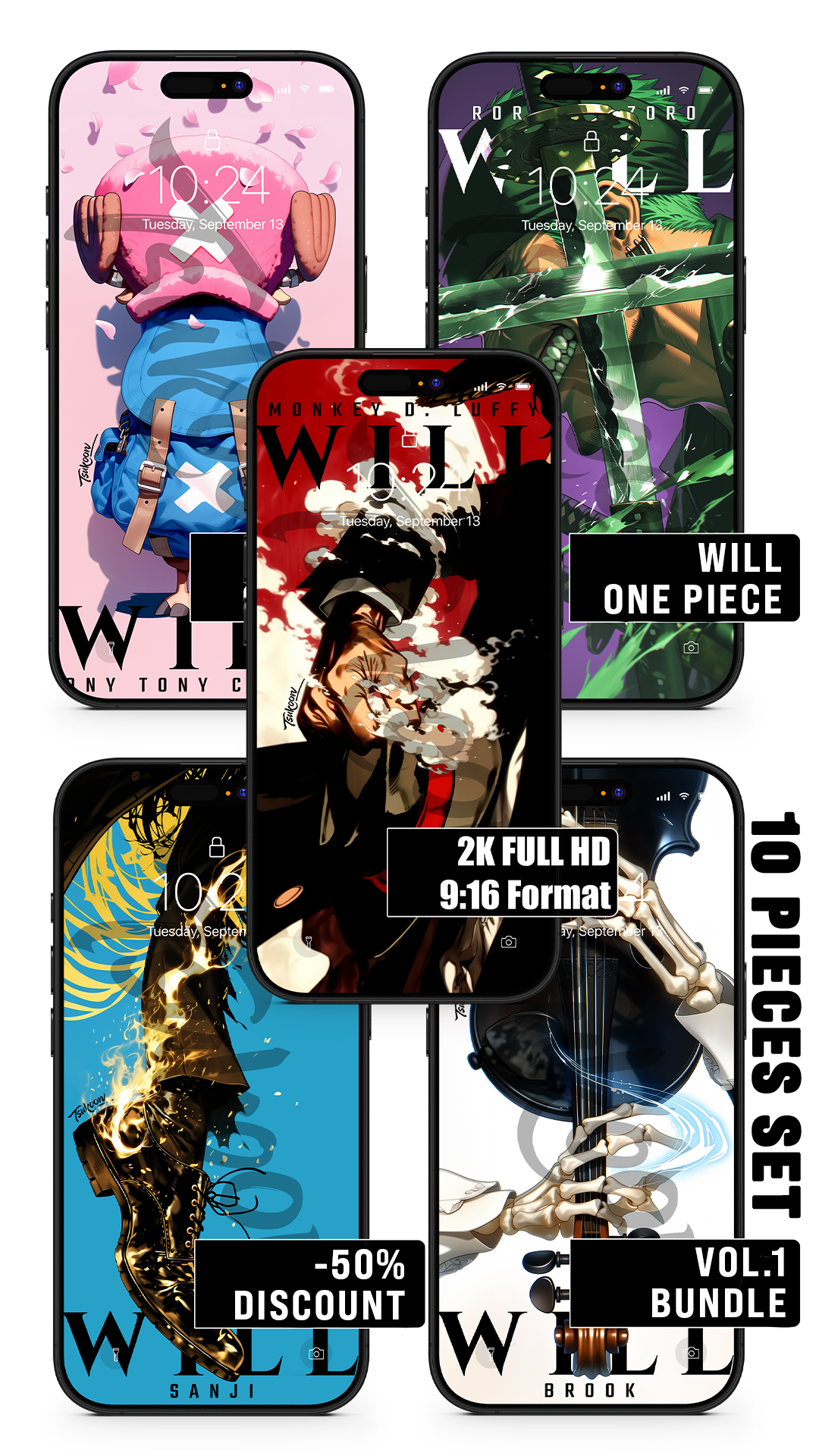 BUNDLE - WILL STRAW HATS — One Piece — Pack