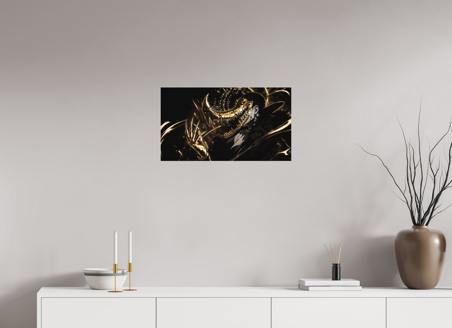 64 x 36 cm, METAL PRINT MASQUERADE - SIR CROCODILE