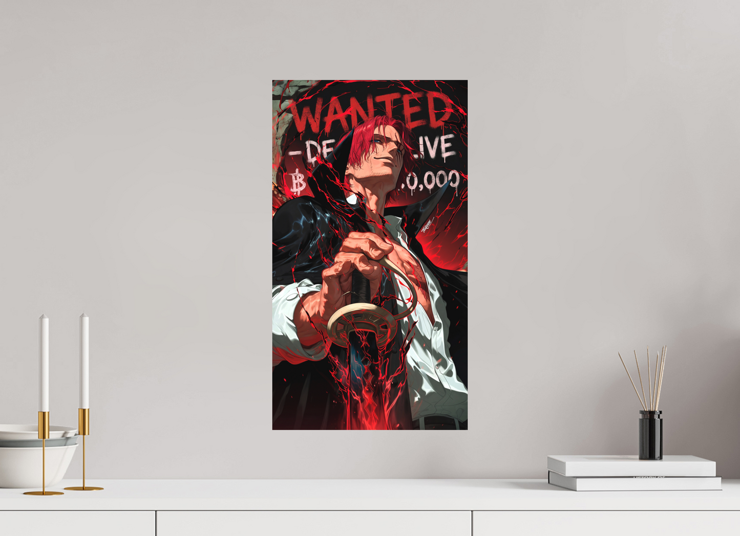 30 x 53,8 cm, METAL PRINT WANTED - SHANKS