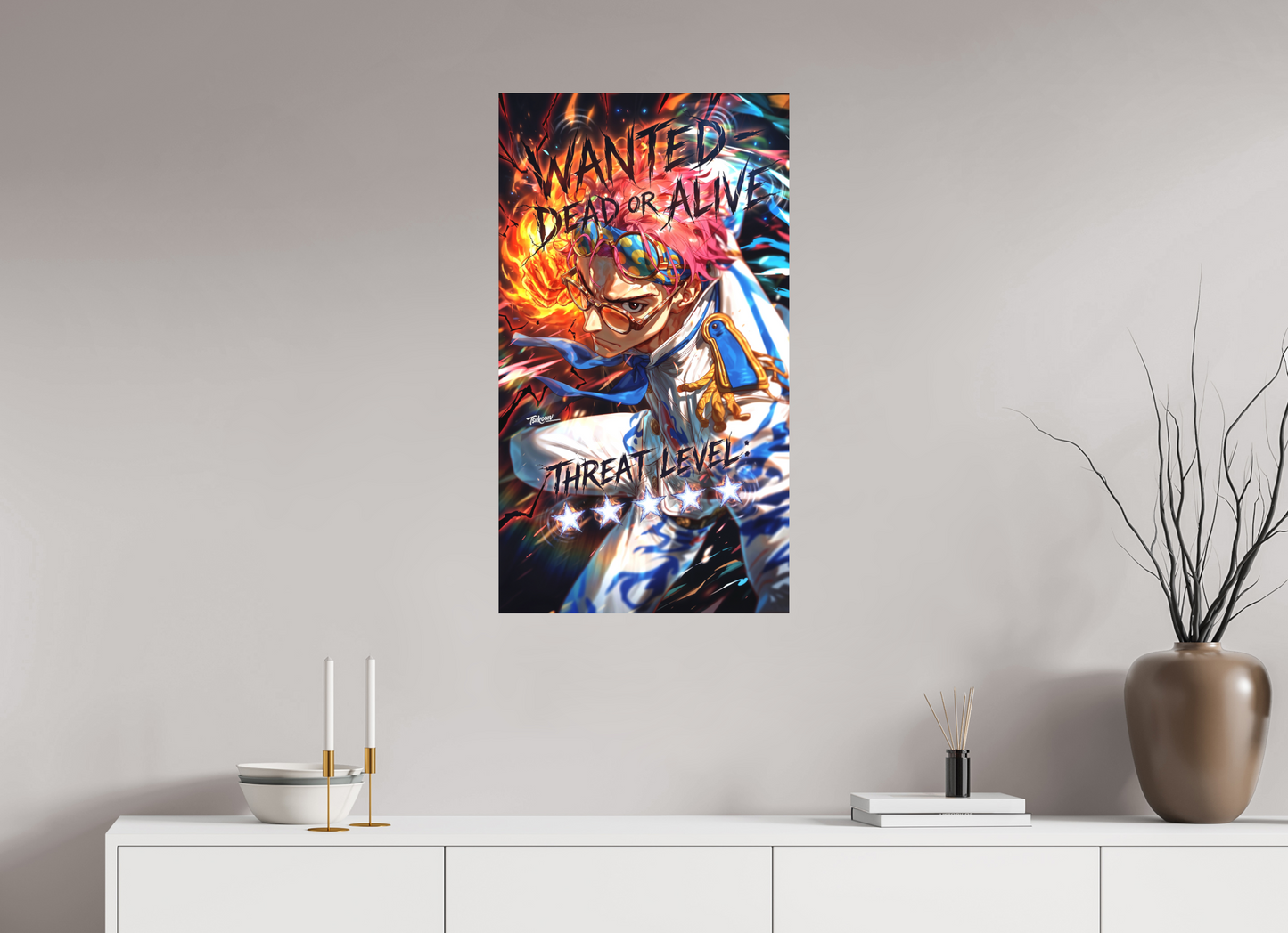 50 x 89,6 cm, METAL PRINT WANTED - KOBY
