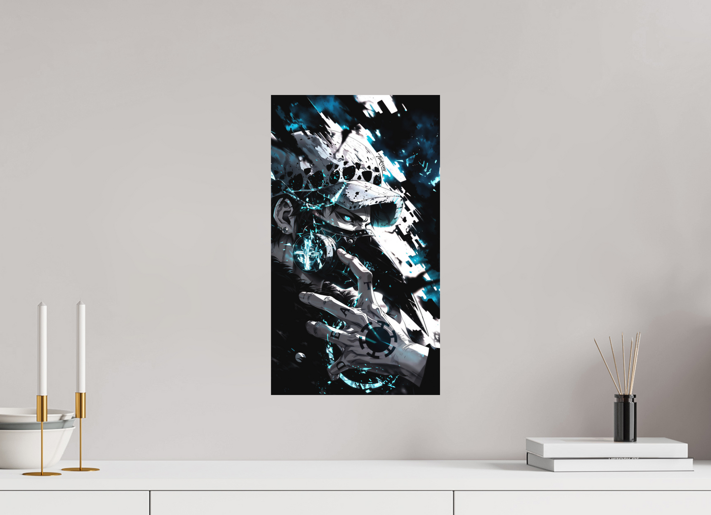 27 x 48 cm, METAL PRINT MASQUERADE - TRAFALGAR D. LAW
