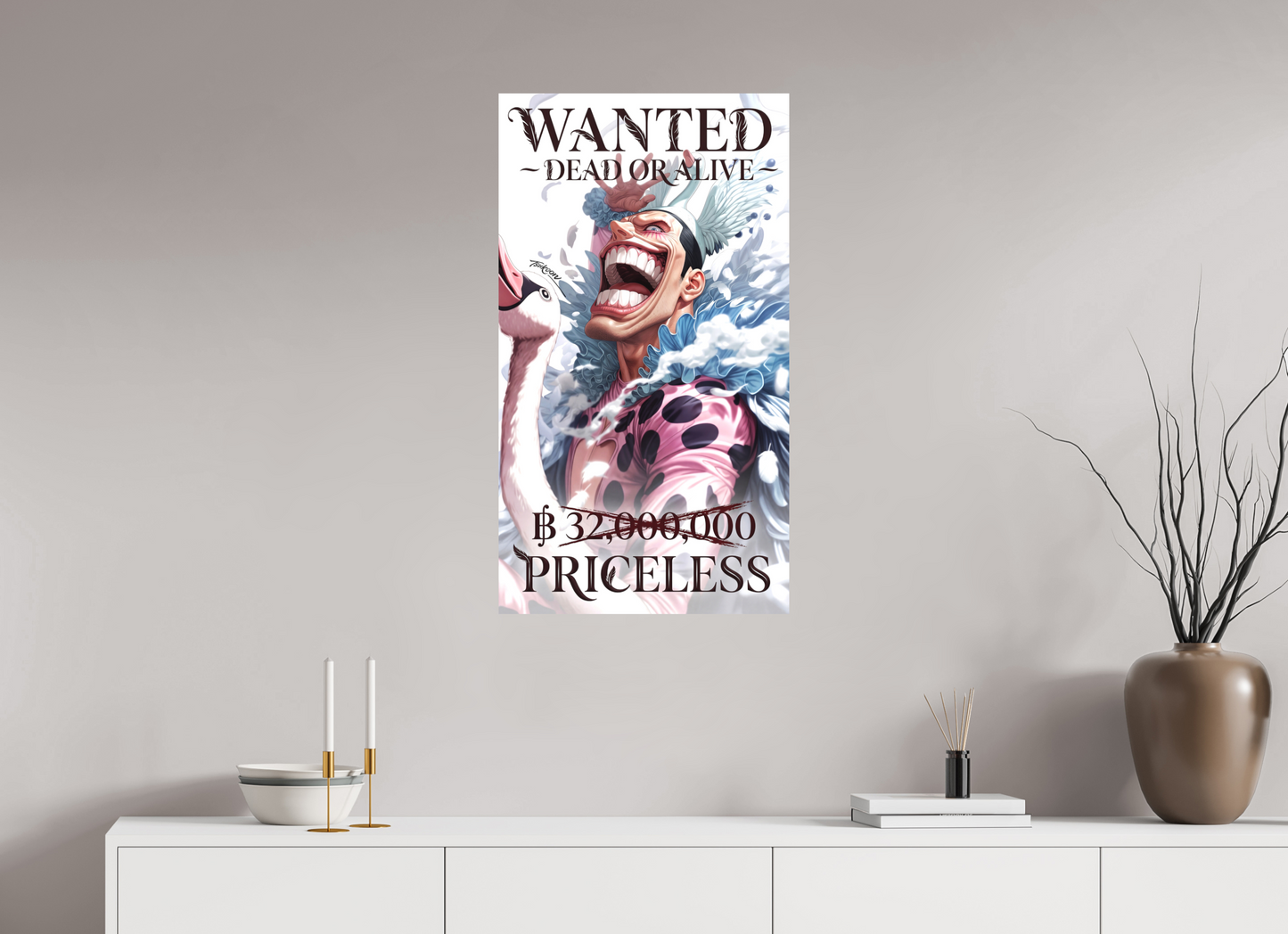 50 x 89,6 cm, METAL PRINT WANTED - BON CLAY