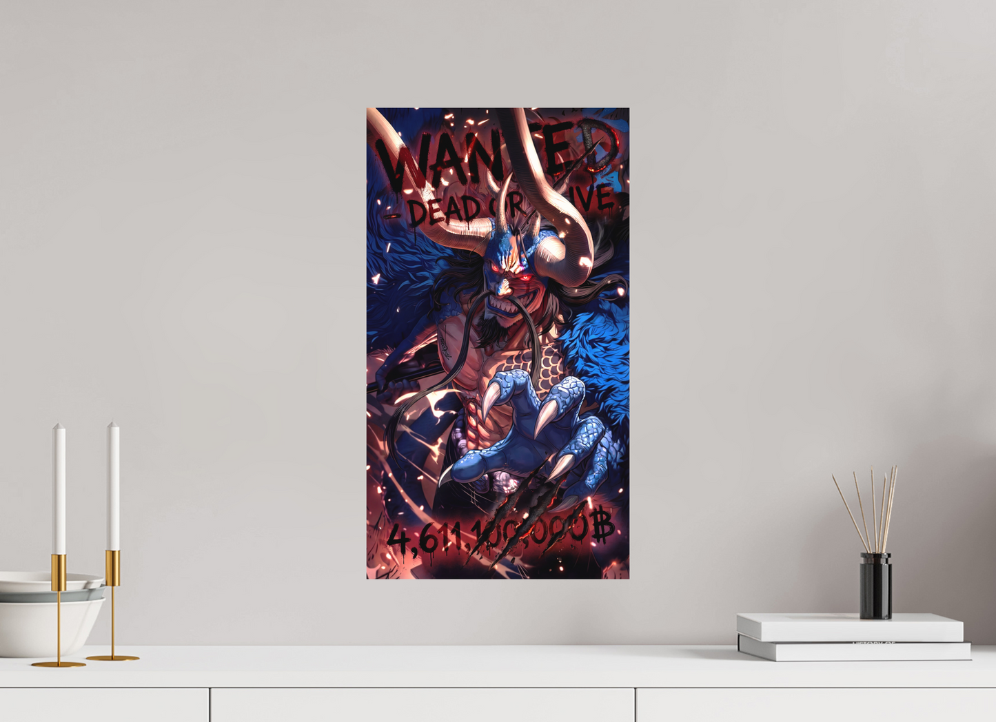 30 x 53,8 cm, METAL PRINT WANTED - KAIDO