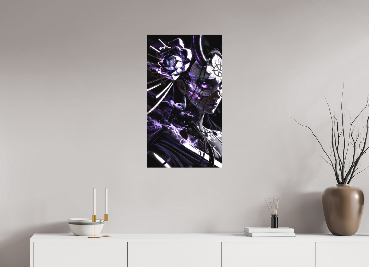 45 x 80 cm, METAL PRINT MASQUERADE - NICO ROBIN