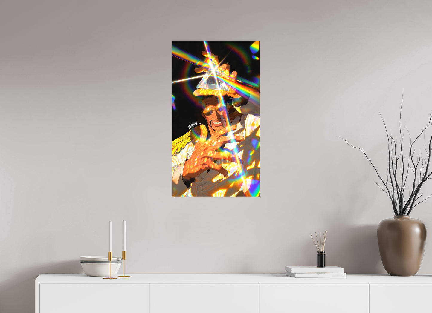 45 x 80 cm, METAL PRINT PRINTS - ASTRAL SPECTRUM - Borsalino 'Kizaru' | One Piece