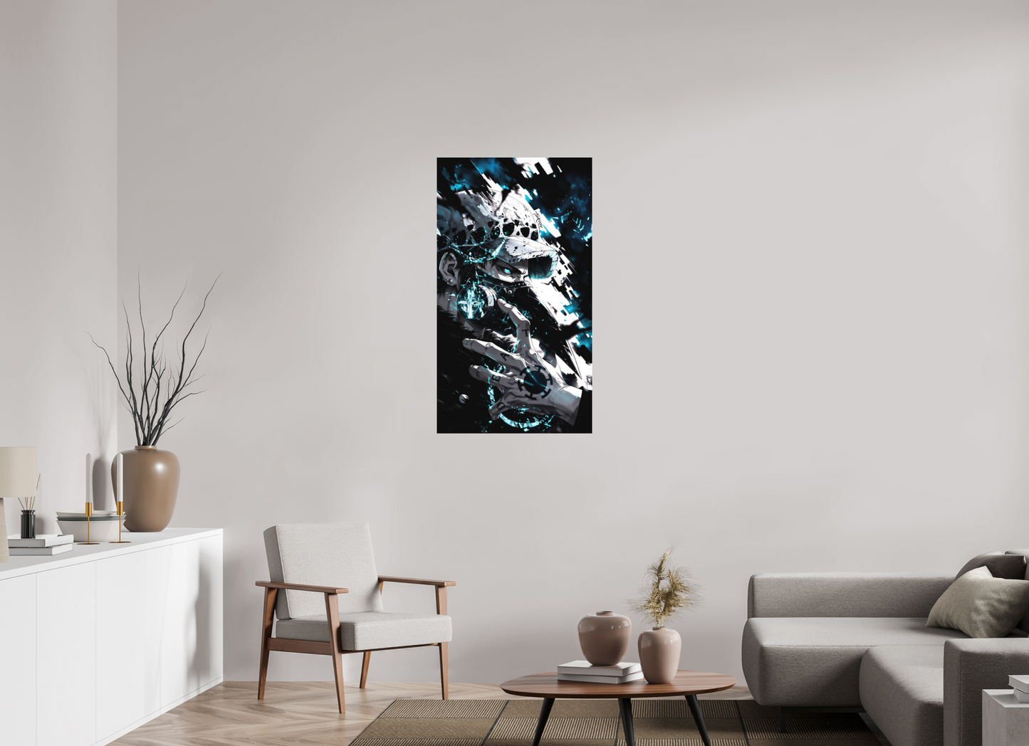63 x 112 cm, METAL PRINT MASQUERADE - TRAFALGAR D. LAW