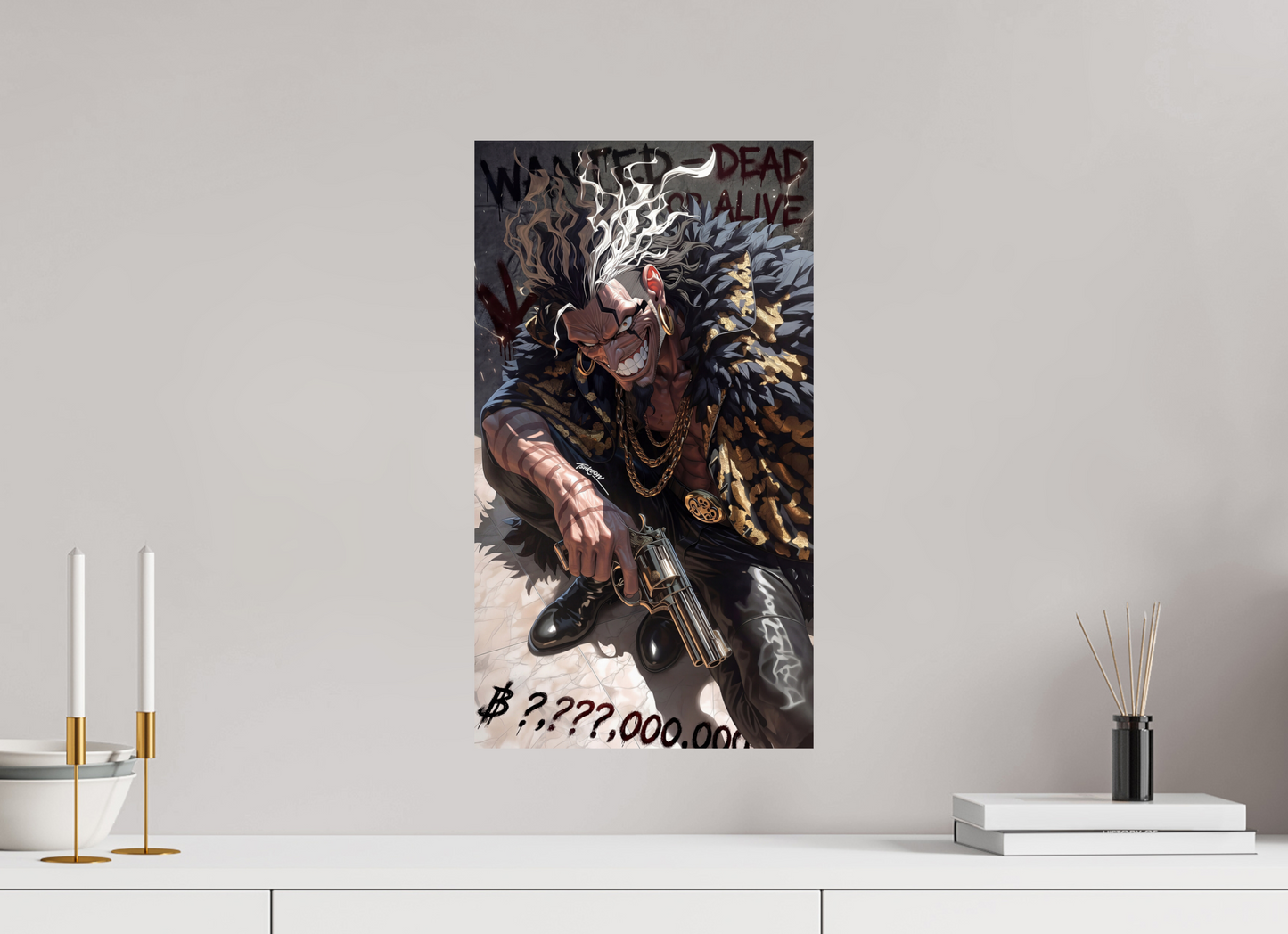 30 x 53,8 cm, PAPER PRINT WANTED - ROCK D. XEBEC