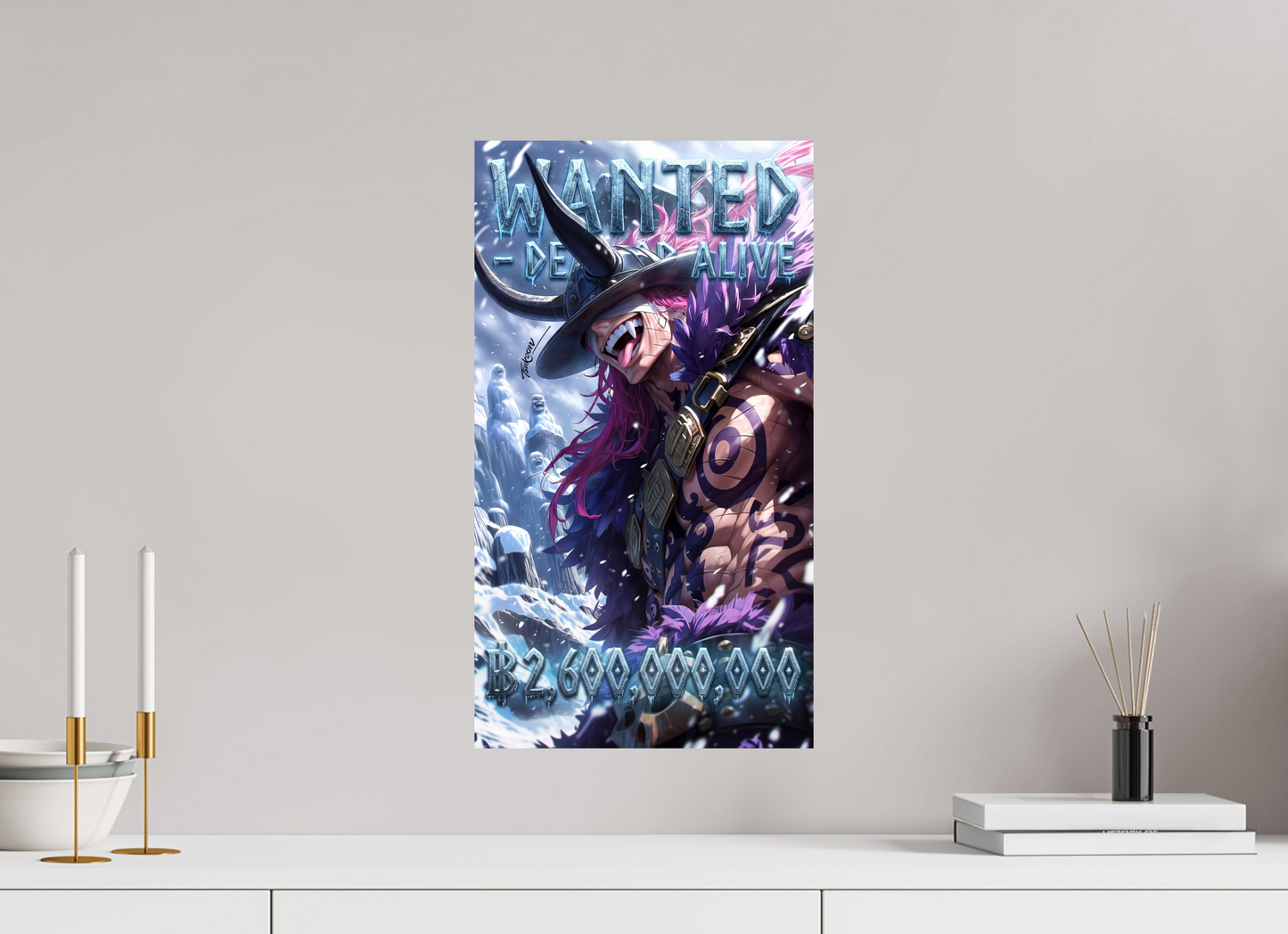 30 x 53,8 cm, PAPER PRINT WANTED - LOKI