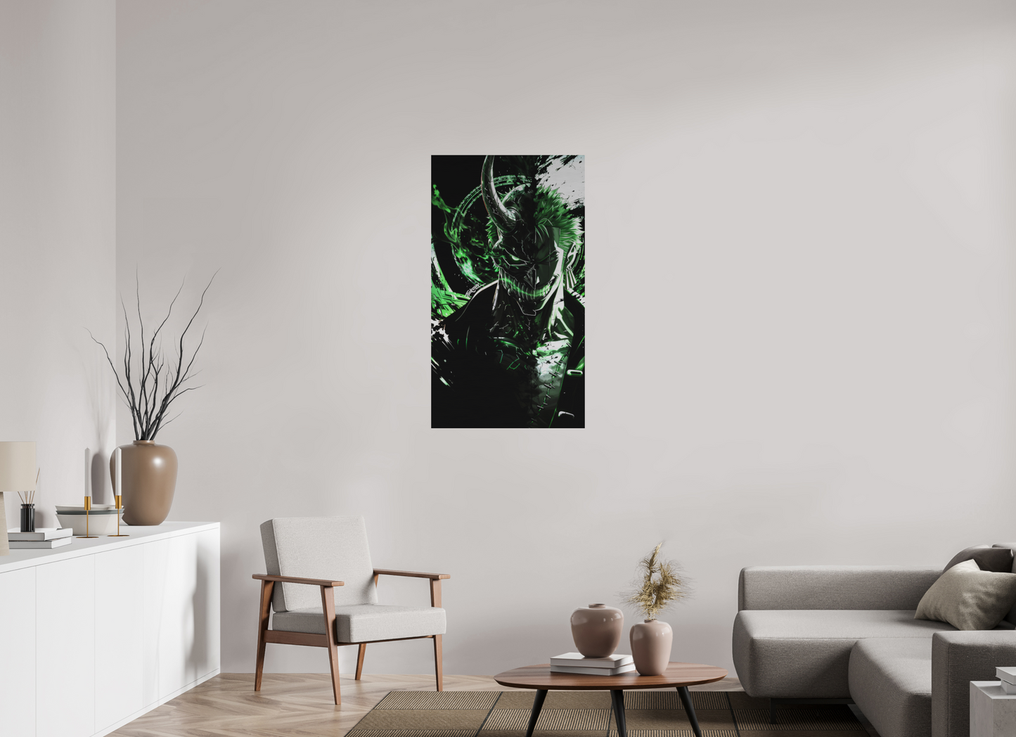 63 x 112 cm, BRUSHED METAL Prints - Masquerade Vol.2 - Zoro