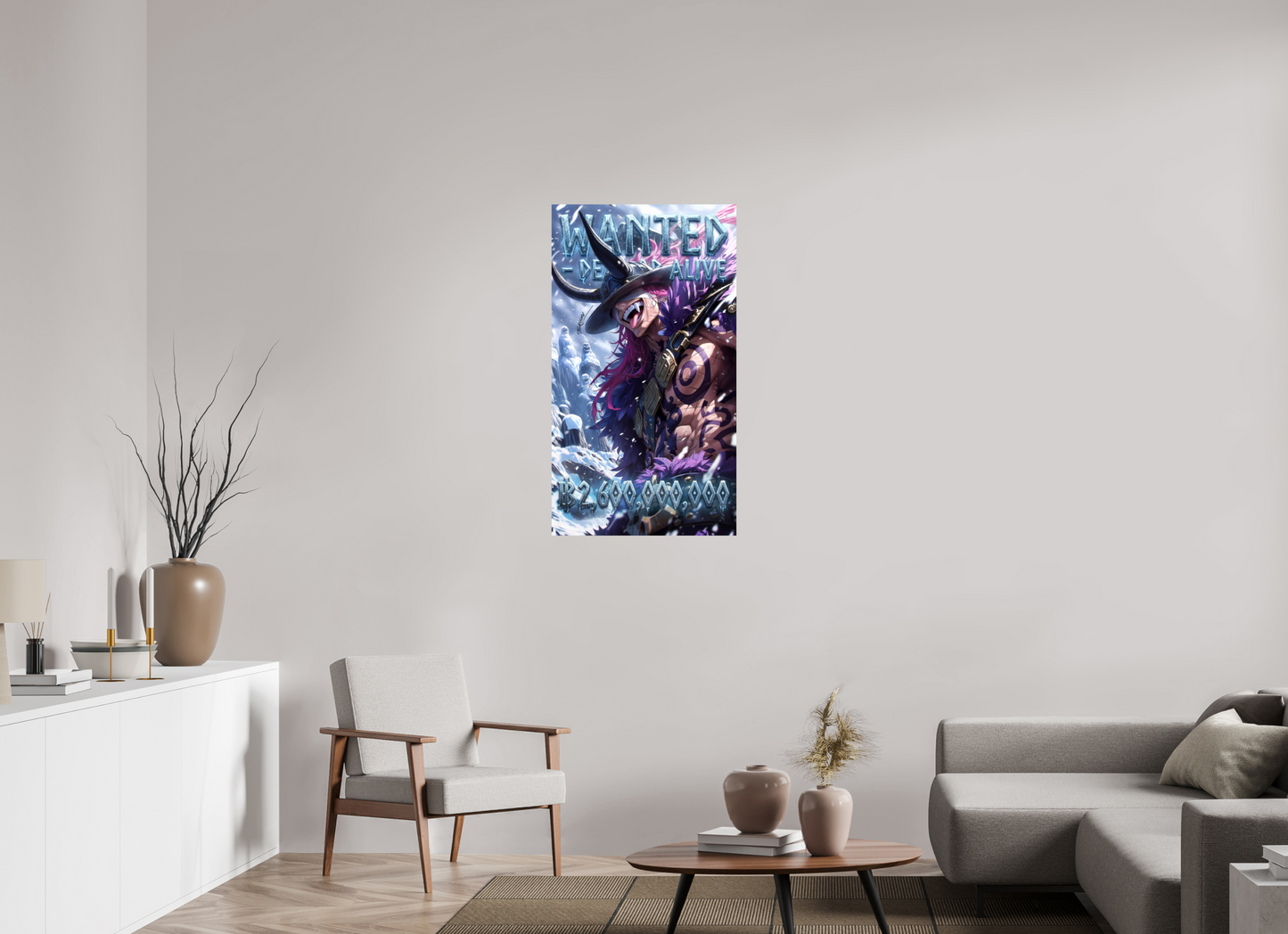 60 x 107,5 cm, PAPER PRINT WANTED - LOKI