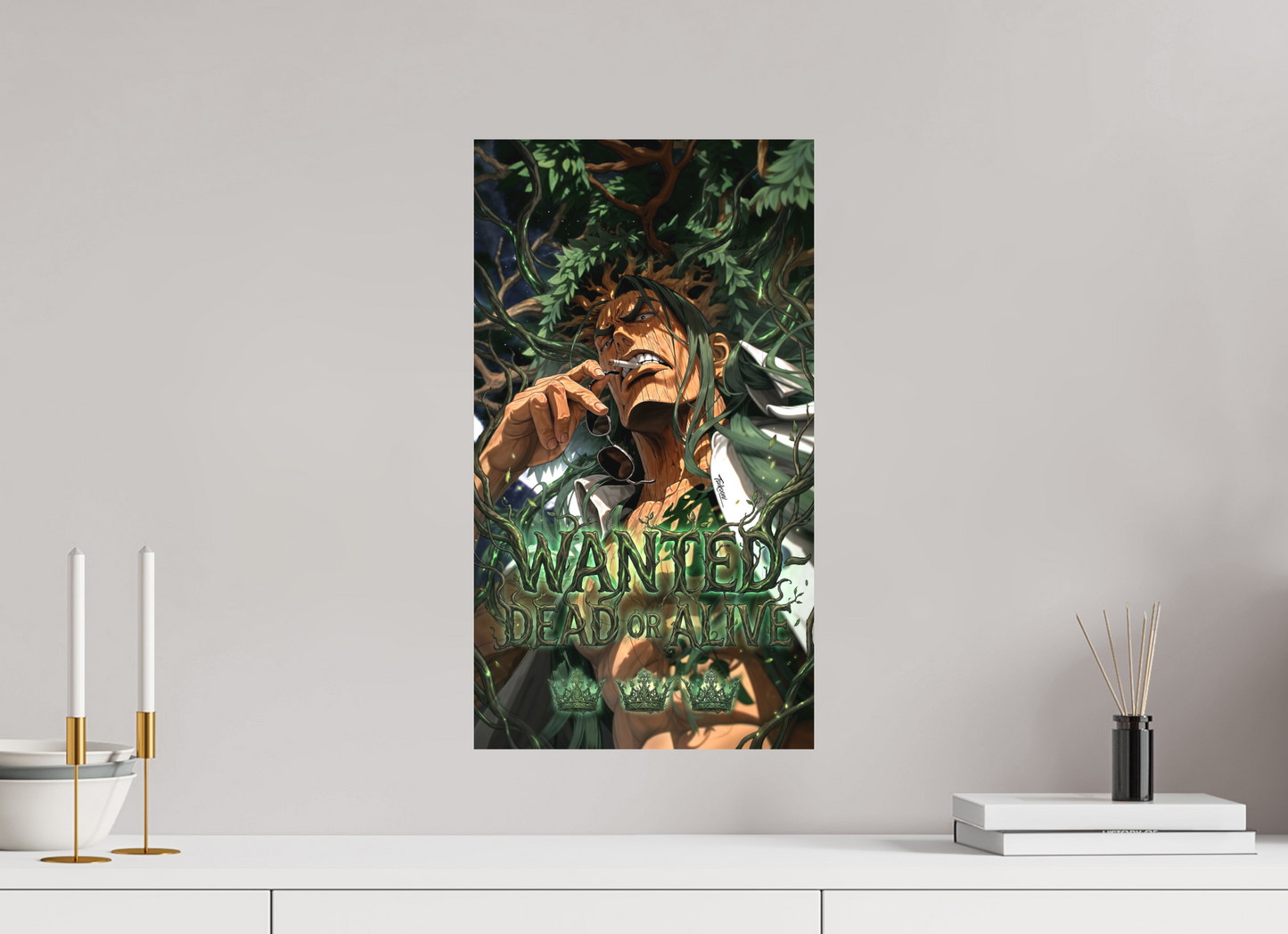 30 x 53,8 cm, METAL PRINT WANTED - AMARAKI 'RYOKYGYÛ'