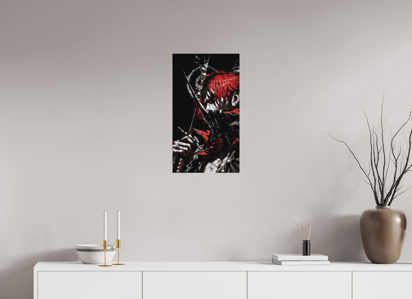 36 x 64 cm, METAL PRINT MASQUERADE - SHANKS