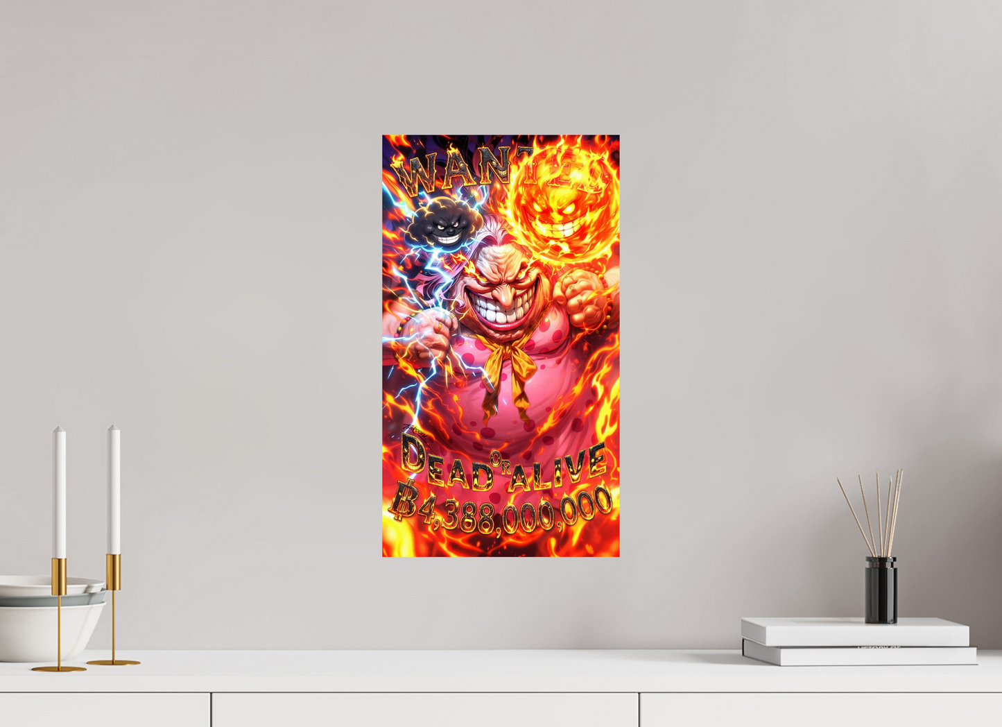 27 x 48 cm, PAPER PRINT WANTED - CHARLOTTE 'BIG MOM' LINLIN