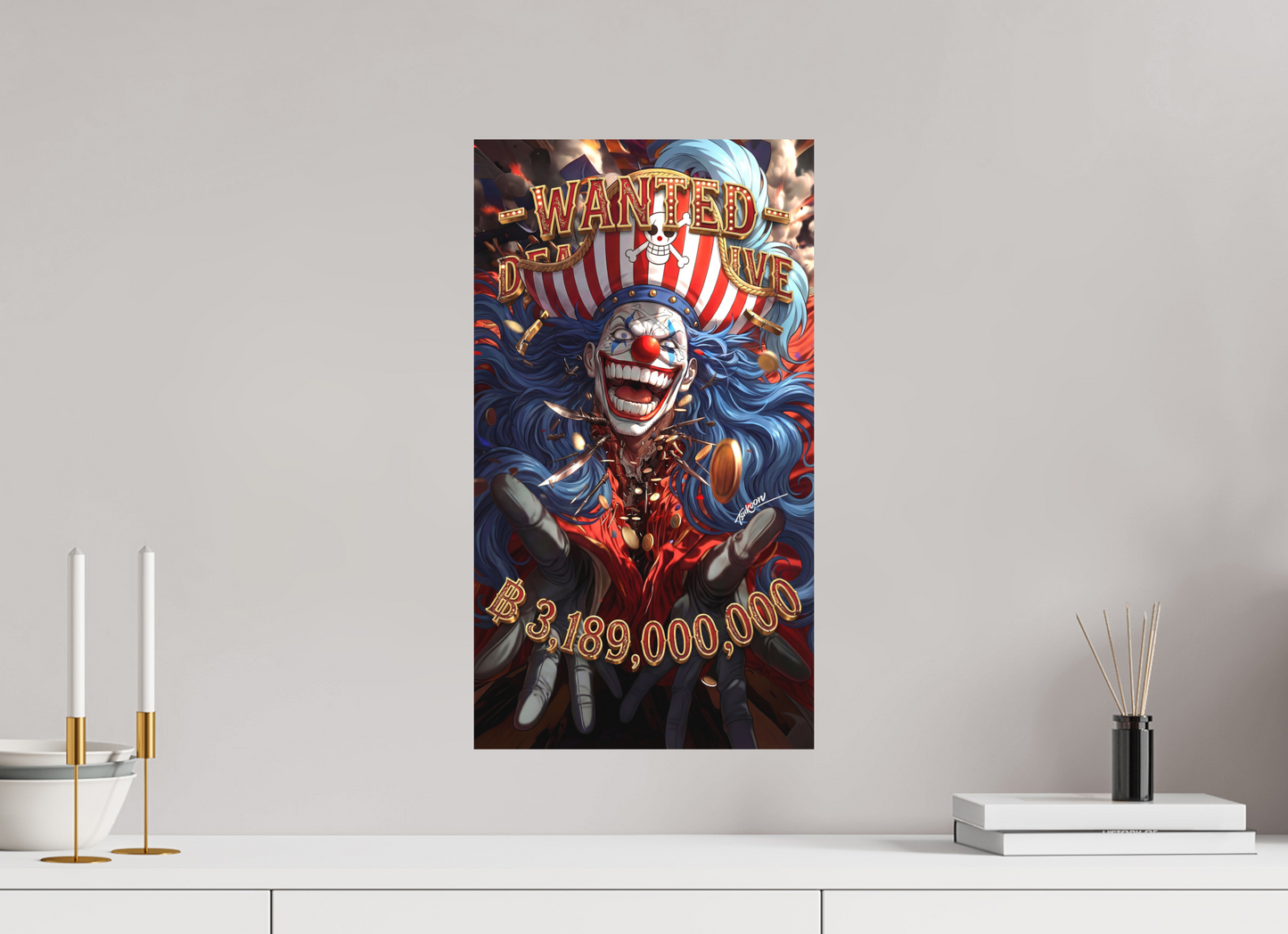 30 x 53,8 cm, METAL PRINT WANTED - BUGGY