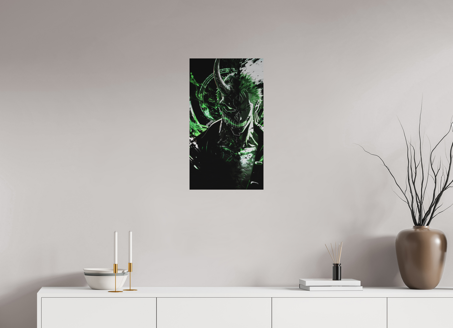 36 x 64 cm, BRUSHED METAL Prints - Masquerade Vol.2 - Zoro