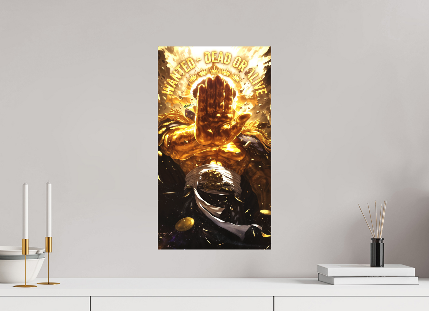 30 x 53,8 cm, METAL PRINT WANTED - SENGOKU